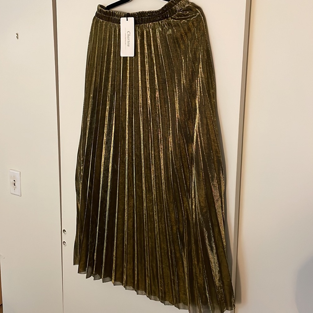 Chartou gold maxi skirt